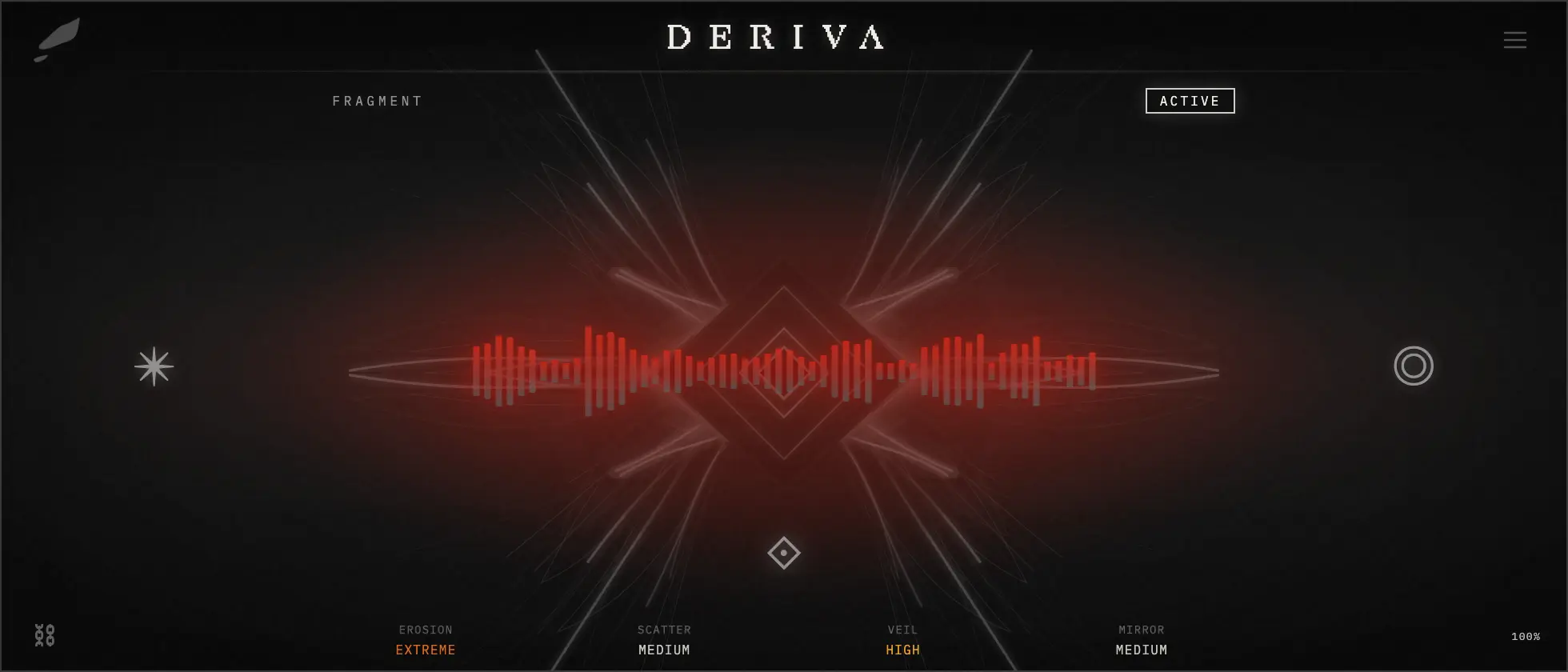 DERIVA processing an active audio Fragment through its four sound engines.